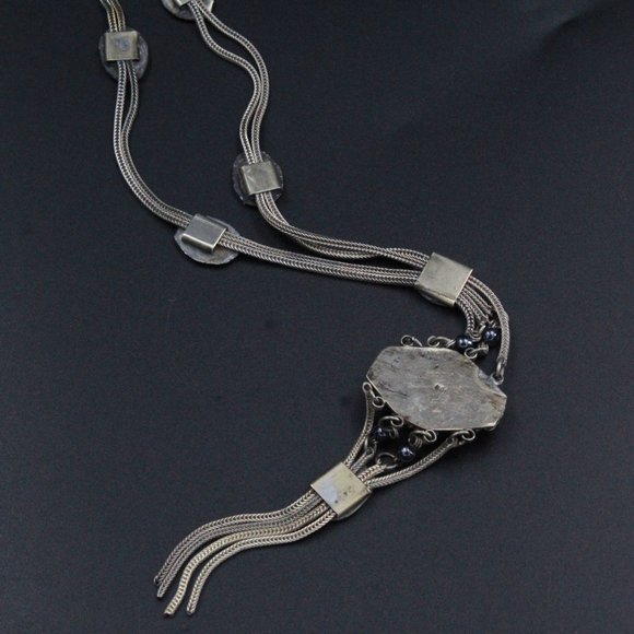 STERLING SILVER ETRUSCAN HEMATITE ANATOLI STYLE NECKLACE SET - Picture 12 of 16